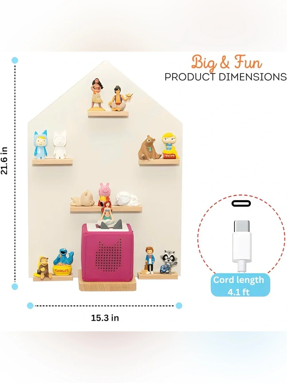 Big step Wall Display Shelf with Soft led Backlight NWT